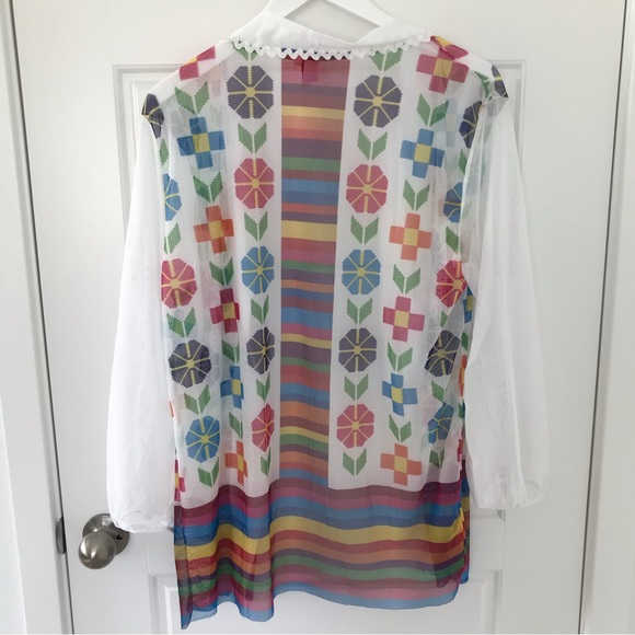 Palmera // NWOT Women’s Mesh Long Sleeve Coverup Tunic - Picture 2 of 3
